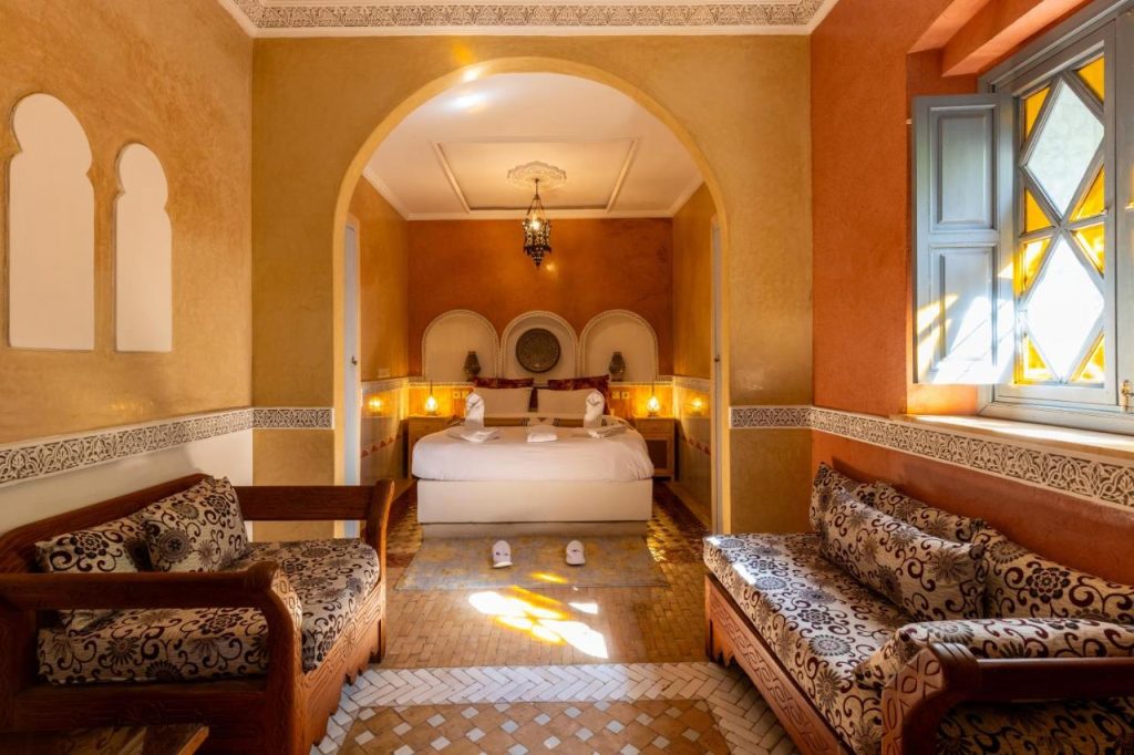 Kamer van een riad in het centrum van Marrakech