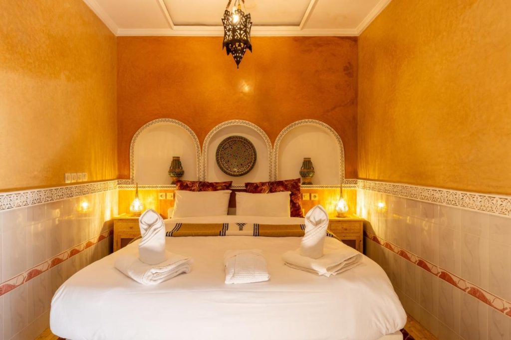 Kamer van een riad in het centrum van Marrakech